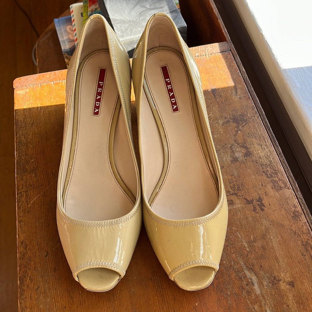 Prada nude heels